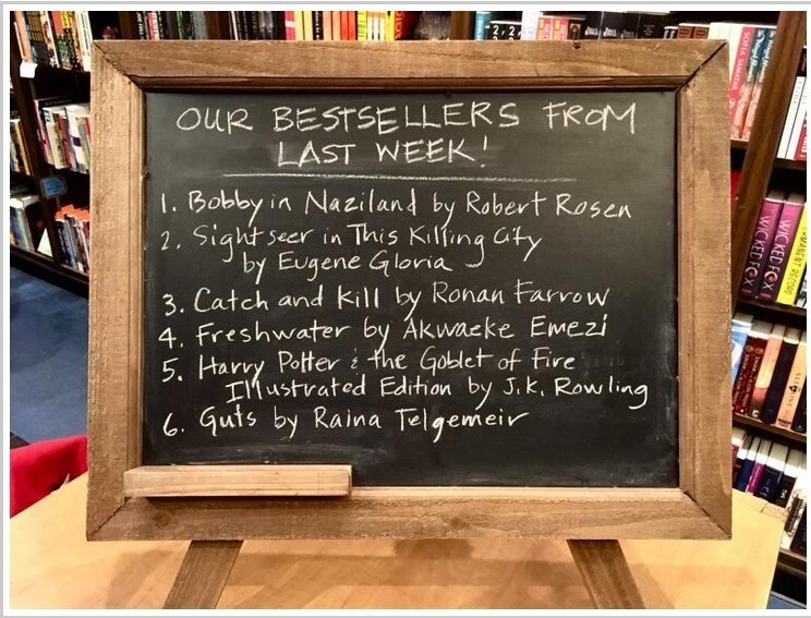 Bobby in Naziland is number one this week at Subterranean Books in St. Louis.