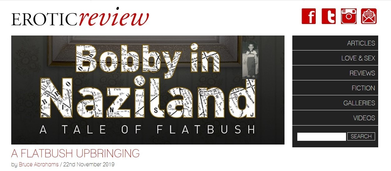 A review of Bobby in Naziland in Erotic Review magazine.